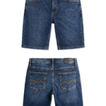 Urban Star Men's Relaxed Fit Stretch Denim Shorts in Dark Blue